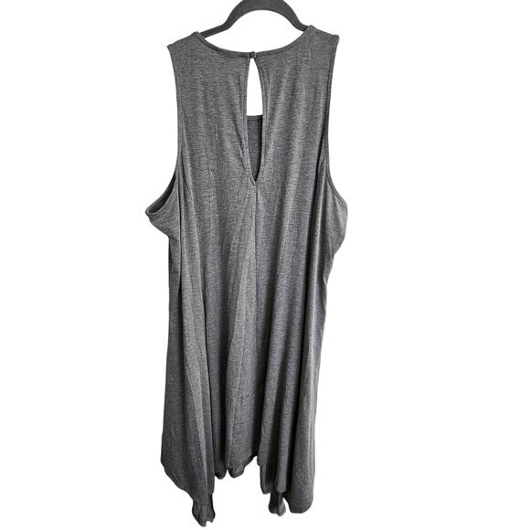 Torrid Dress Knee Length Dress Trapeze Dress Sleeveless Dress 2X Gray Jersey - Picture 8 of 9